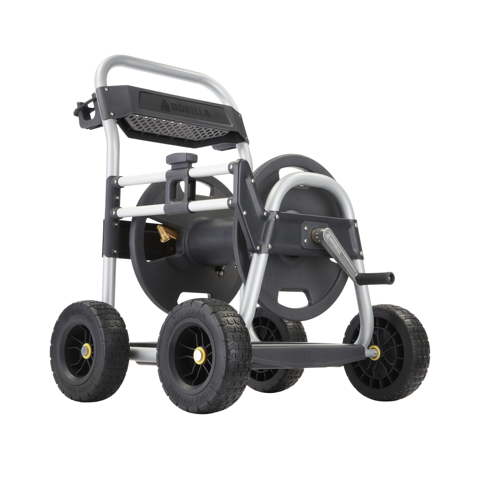Gorilla, 250ft. Aluminum Hose Reel Cart, Hose Length Capacity 250 ft, Color Black, Model# GRC-250G
